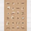 Adventskalender Aufkleber Zahlen "Frohe Weihnachten"