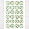Adventskalender Aufkleber Zahlen "Weihnachtskranz"