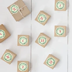 Adventskalender Aufkleber Zahlen