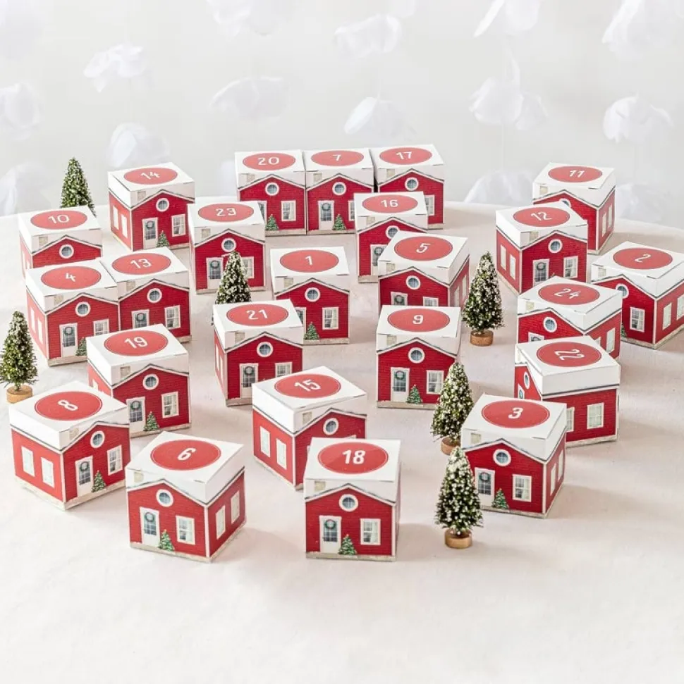 Adventskalender zum Selbstbefüllen "Schwedenhäuschen"