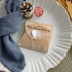 Anzuchtset Weihnachtsbaum oder Klee mit Herz "Frohe Weihnachten"