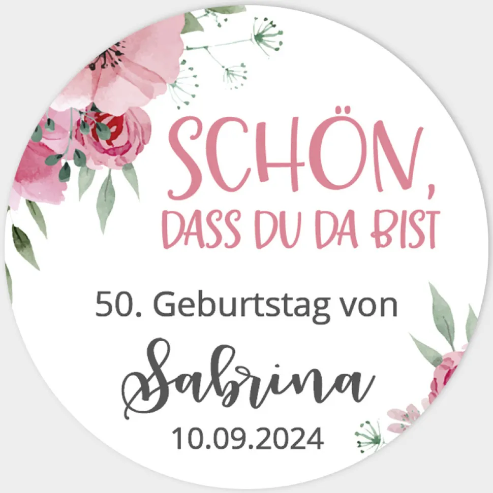 Aufkleber Geburtstag Bohemian Summer