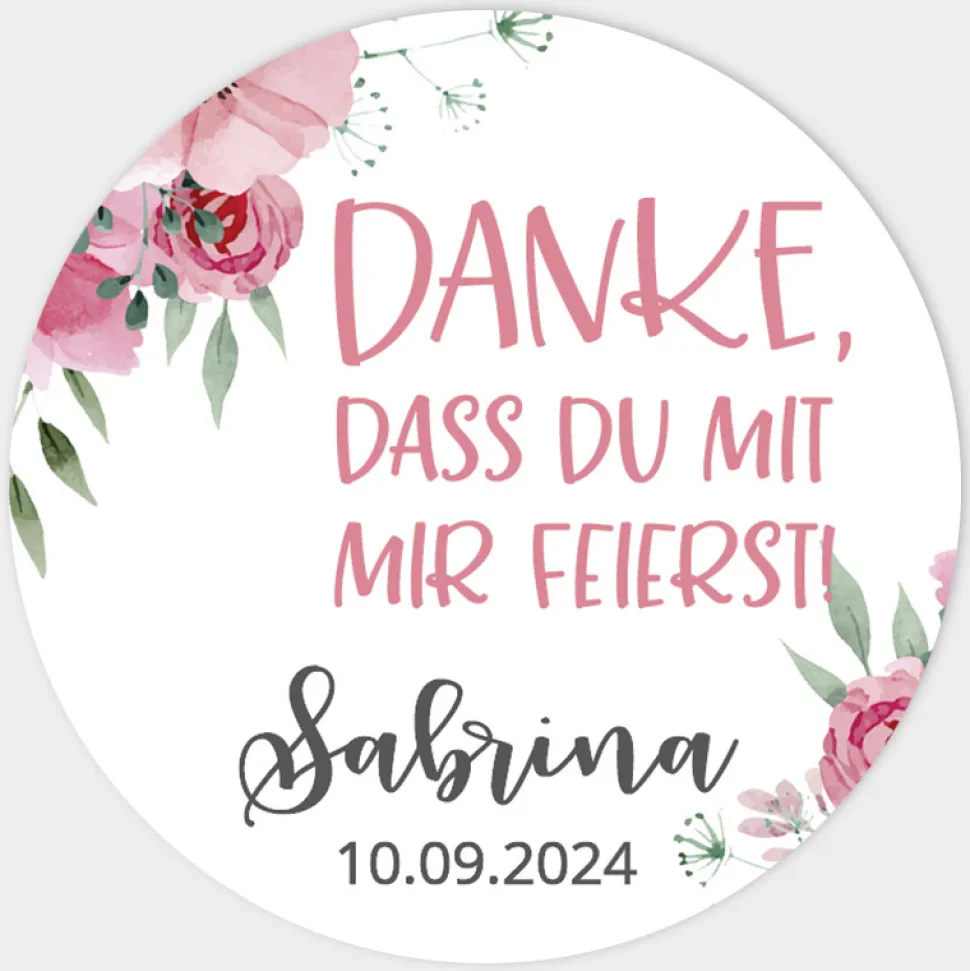 Aufkleber Geburtstag Bohemian Summer