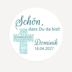 Aufkleber Kommunion Junge