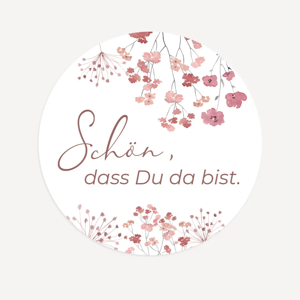 Aufkleber "Trockenblumen Blush"