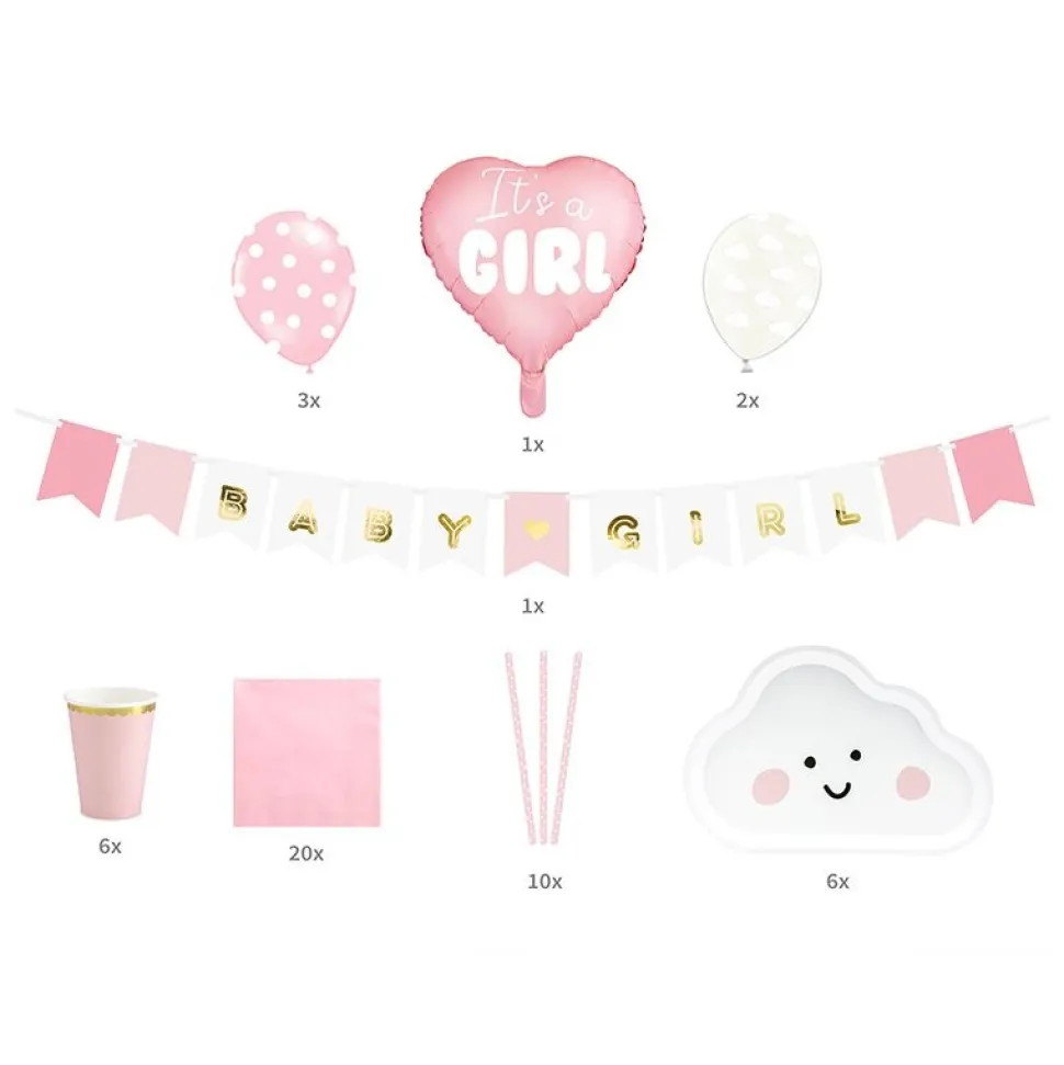 Babyparty Deko Box "Its a girl" rosa