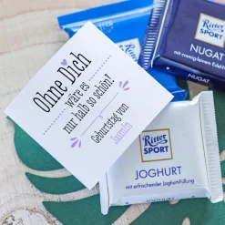 Banderole Mini Schokolade Bella personalisiert
