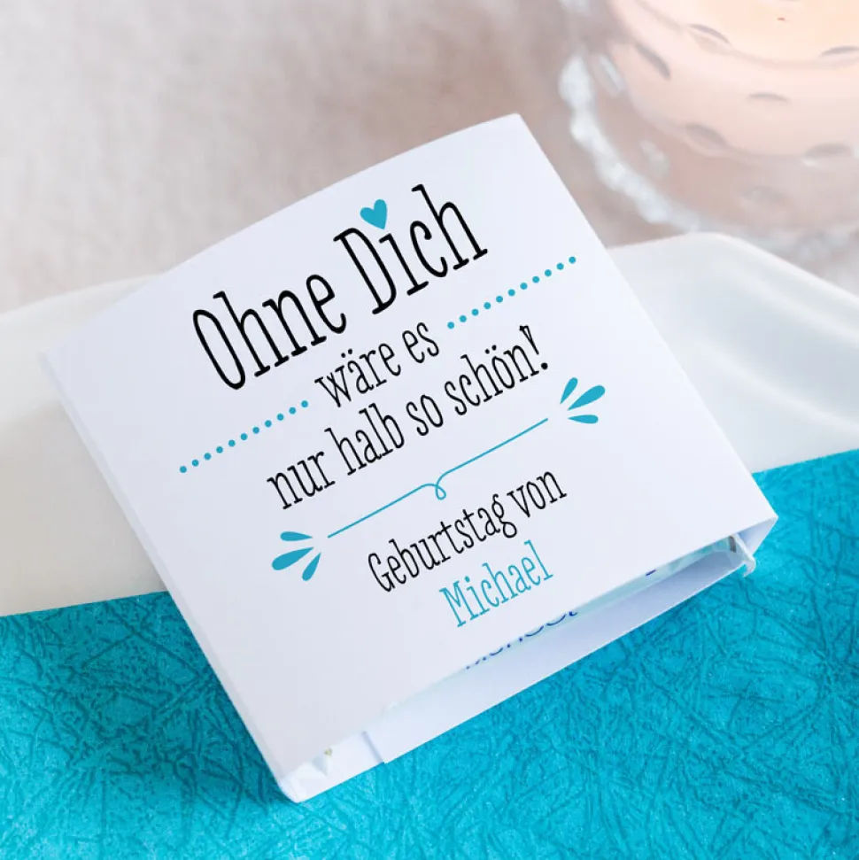 Banderole Mini Schokolade Bella personalisiert