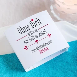 Banderole Mini Schokolade Bella personalisiert