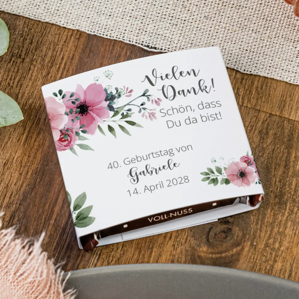 Banderole Mini Schokolade Bohemian Summer personalisiert