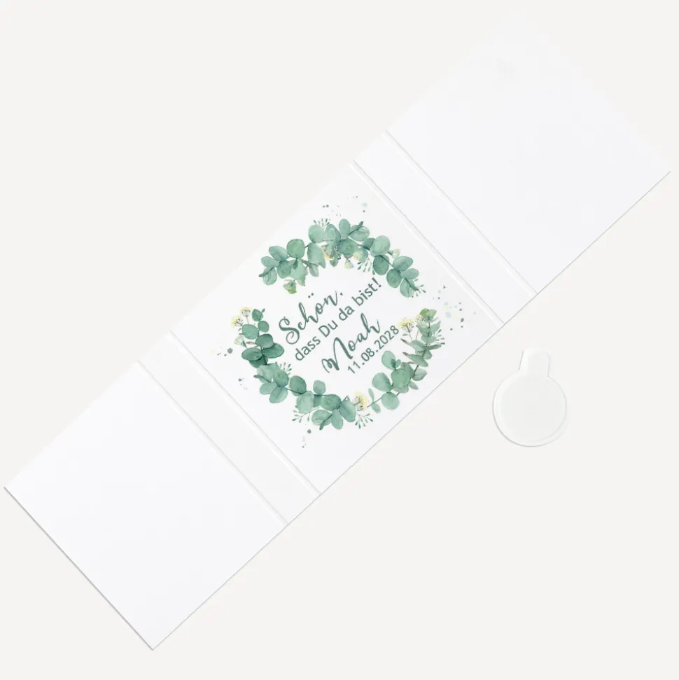 Banderole Mini Schokolade "Eukalyptuskranz"
