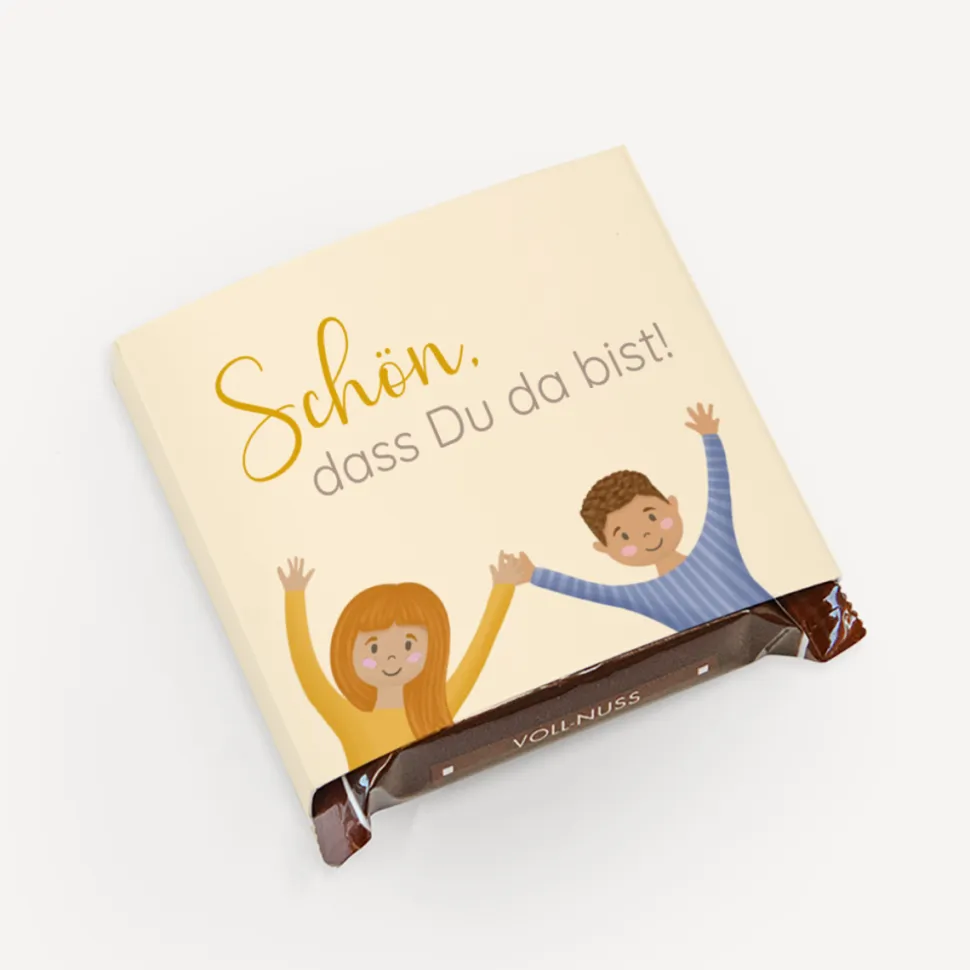 Banderole Mini Schokolade "Ihr seid meine Freunde!"