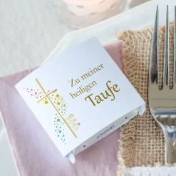 Banderole Mini Schokolade Kreuz mit Symbolen