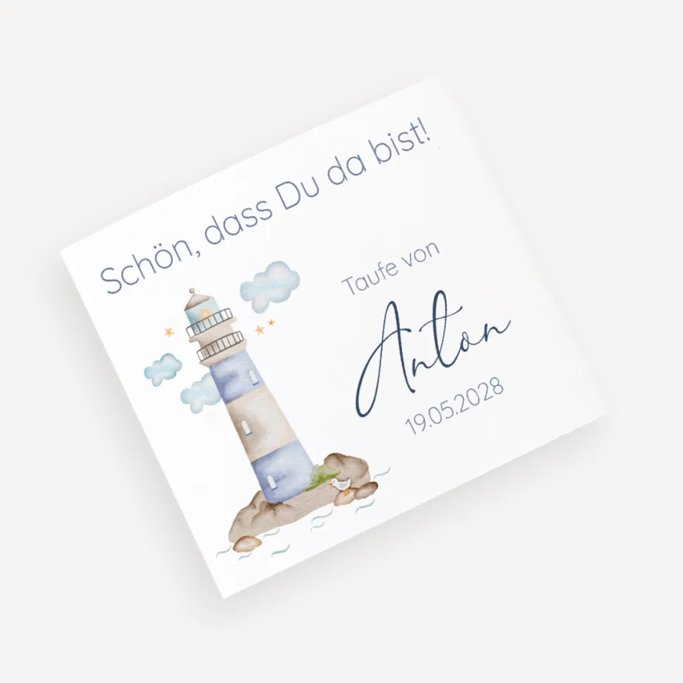 Banderole Mini Schokolade "Leuchtturm"