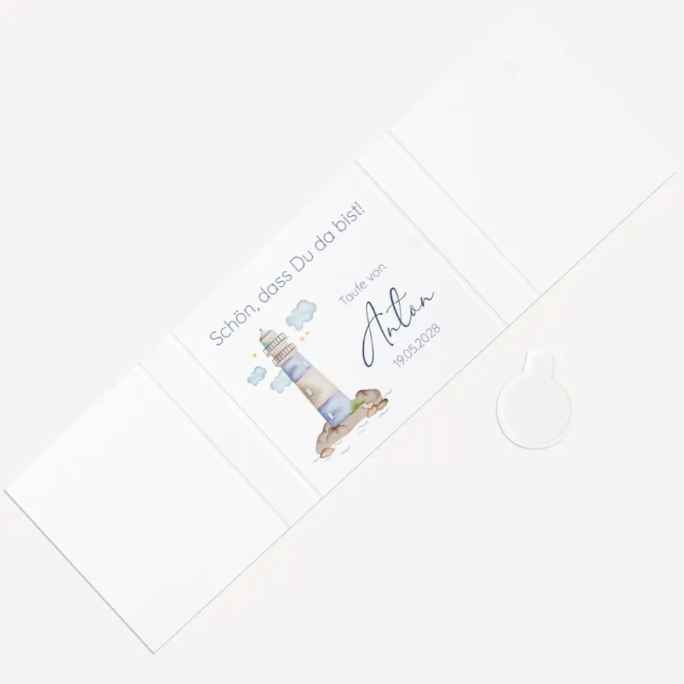 Banderole Mini Schokolade "Leuchtturm"