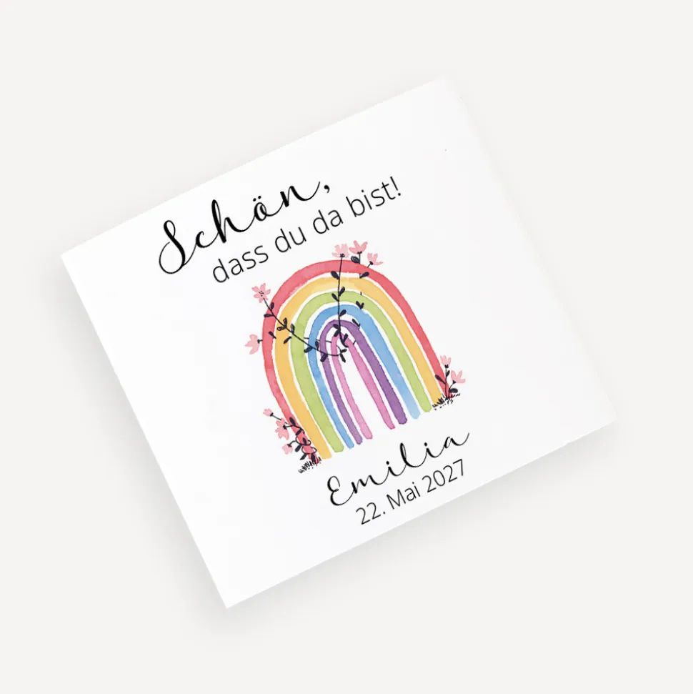 Banderole Mini Schokolade "Regenbogen Vintage"