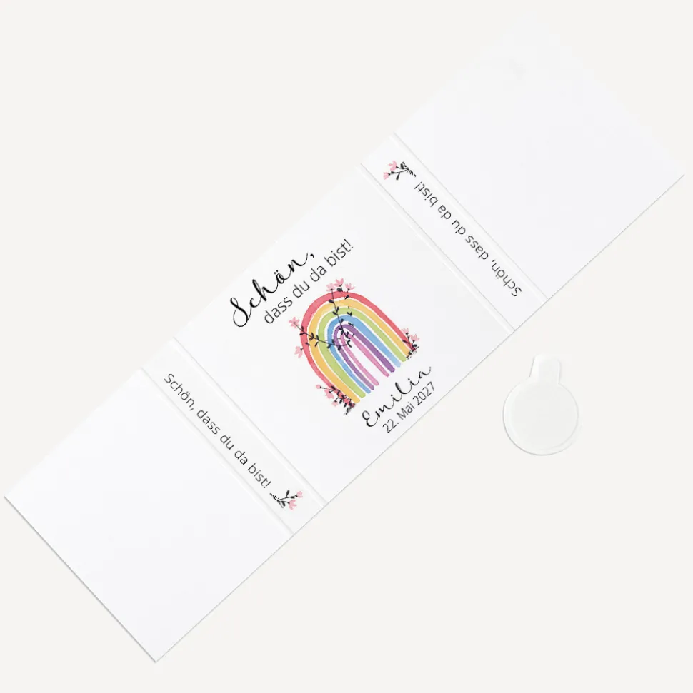 Banderole Mini Schokolade "Regenbogen Vintage"