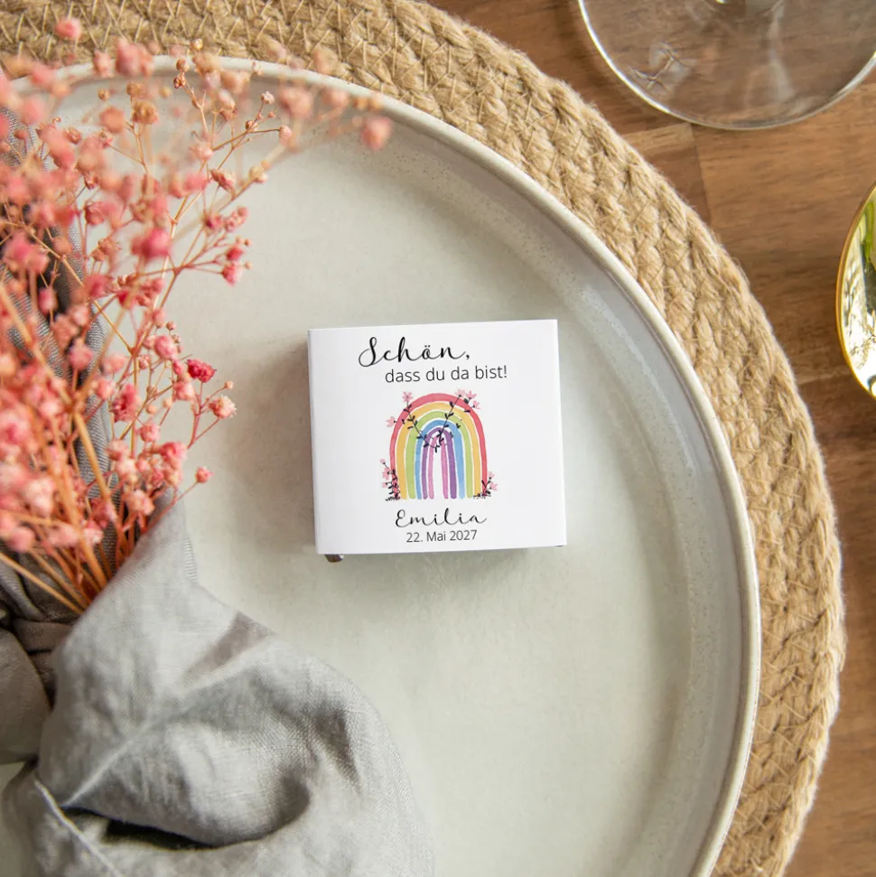 Banderole Mini Schokolade "Regenbogen Vintage"