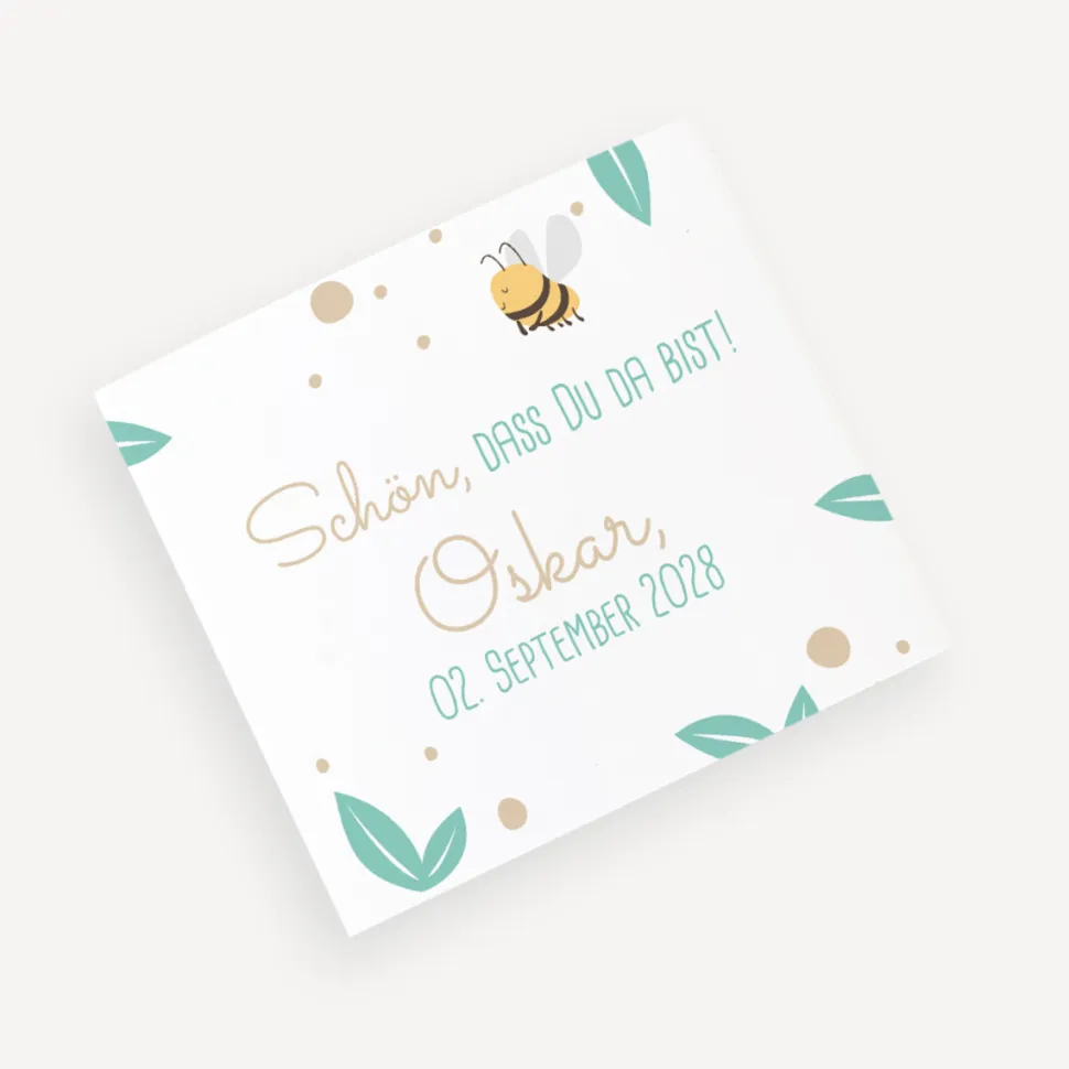 Banderole Mini Schokolade "Tierische Buchstaben"