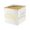 Briefbox "Happy Birthday" weiß-gold