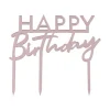 Cake Topper Acryl "Happy Birthday" roségold
