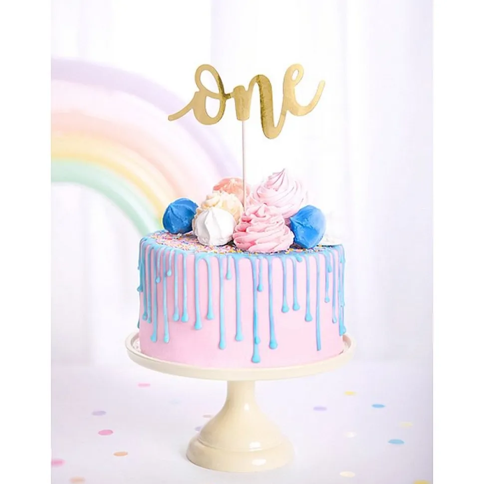 Cake Topper "one" gold