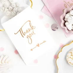 Candy Bar Tüten "Thank you" roségold 6 Stück