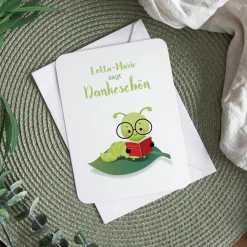 Danksagung Einschulung "Bücherwurm"