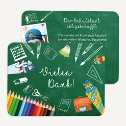 Danksagung Einschulung runde Ecken