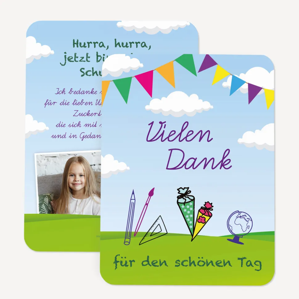 Danksagung Einschulung "Zuckertüte"