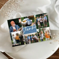 Danksagung Geburtstag Klappkarte quer