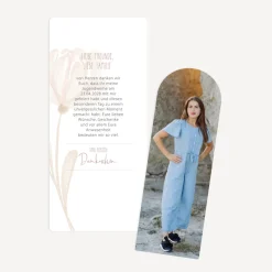 Danksagung Jugendweihe mit Lesezeichen "Natur"