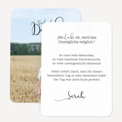 Danksagung Jugendweihe runde Ecken