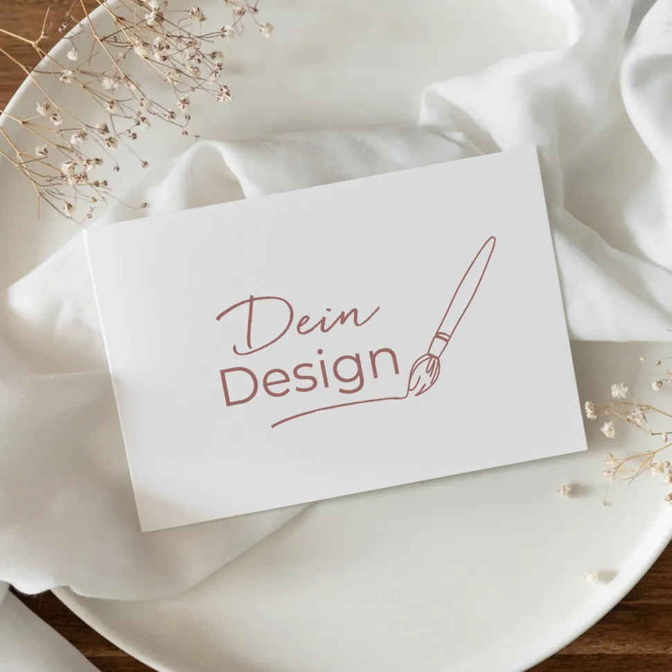 Danksagung Klappkarte quer mit eigenem Design