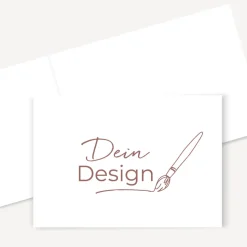 Danksagung Klappkarte quer mit eigenem Design