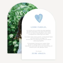 Danksagung Konfirmation Bogenkarte