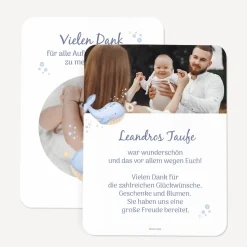 Danksagung Taufe runde Ecken