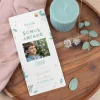 Einladung Einschulung mit Lesezeichen "Tierische Buchstaben"