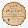 Einladung 60. Geburtstag "Baumscheibe"