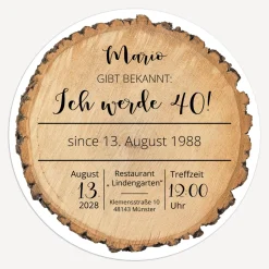 Einladung 40. Geburtstag