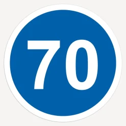 Einladung 70. Geburtstag "Mindestgeschwindigkeit"