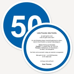 Einladung 50. Geburtstag