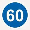 Einladung 60. Geburtstag "Mindestgeschwindigkeit"