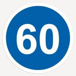 Einladung 60. Geburtstag "Mindestgeschwindigkeit"