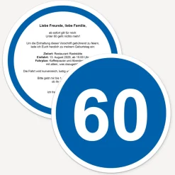 Einladung 60. Geburtstag