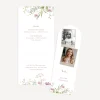 Einladung 50. Geburtstag mit Lesezeichen "Blooming Romance"