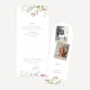 Einladung 80. Geburtstag mit Lesezeichen "Blooming Romance"