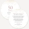 Einladung 50. Geburtstag "Roségold Sparkles"
