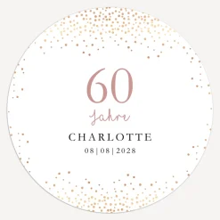 Einladung 60. Geburtstag "Roségold Sparkles"