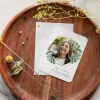 Einladung 60. Geburtstag runde Ecken "Eukalyptus Geometrie"